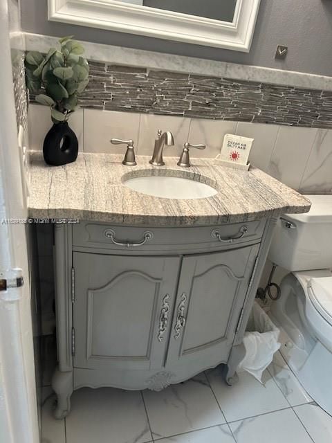 Updated Guest Bathroom with Granite countertop