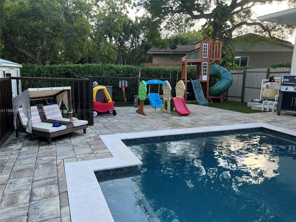 Extended paved deck