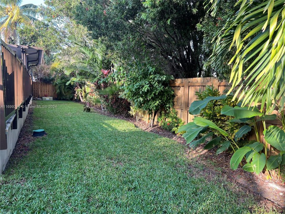 Fully fenced yard