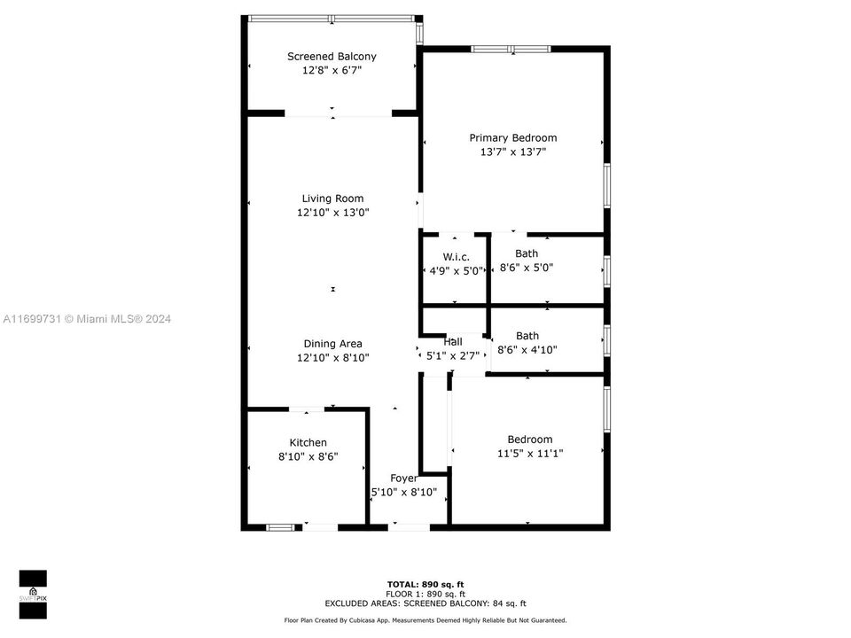 На продажу: $204,999 (2 спален, 2 ванн, 912 Квадратных фут)