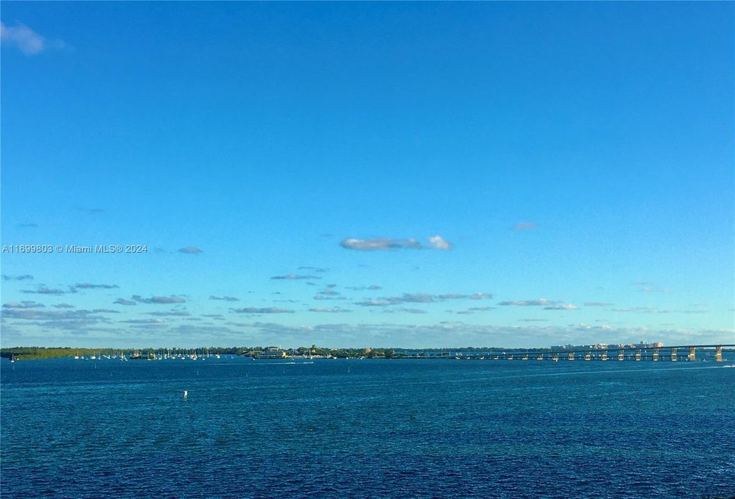 Biscayne Bay view from the pool area