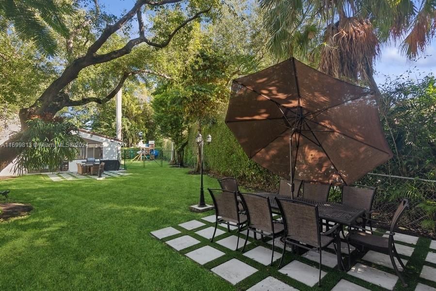 View of the patio area.