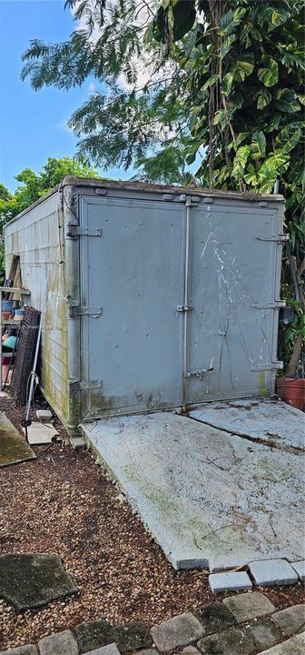 Shed with storage space