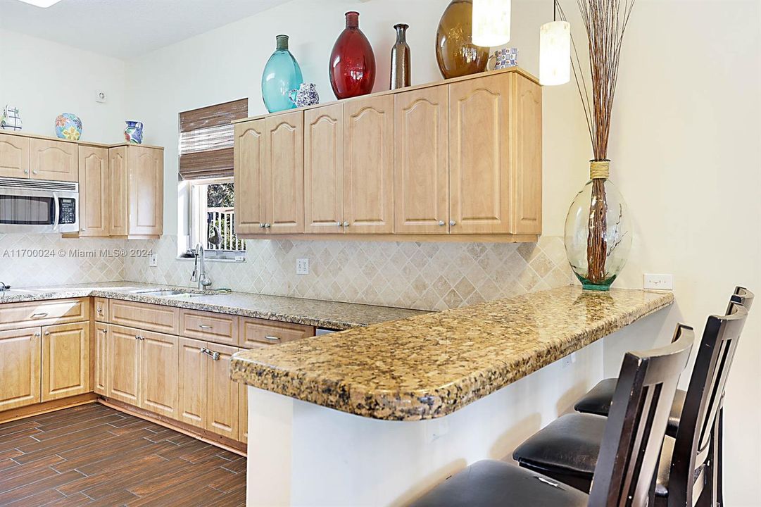 kitchen and bar at inside the clubhouse