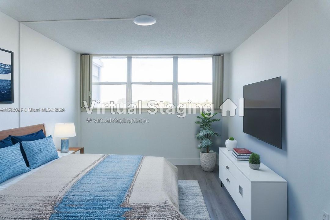 Virtual staging of bedroom