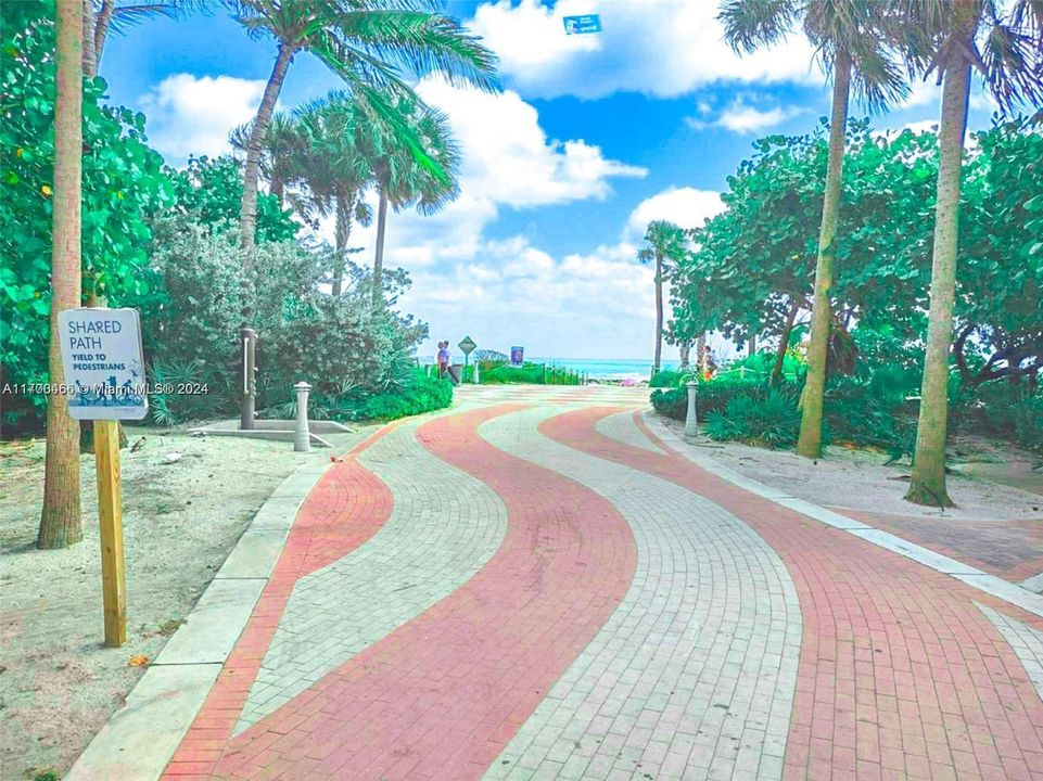 Pedestrian Walk-Way by the Beach