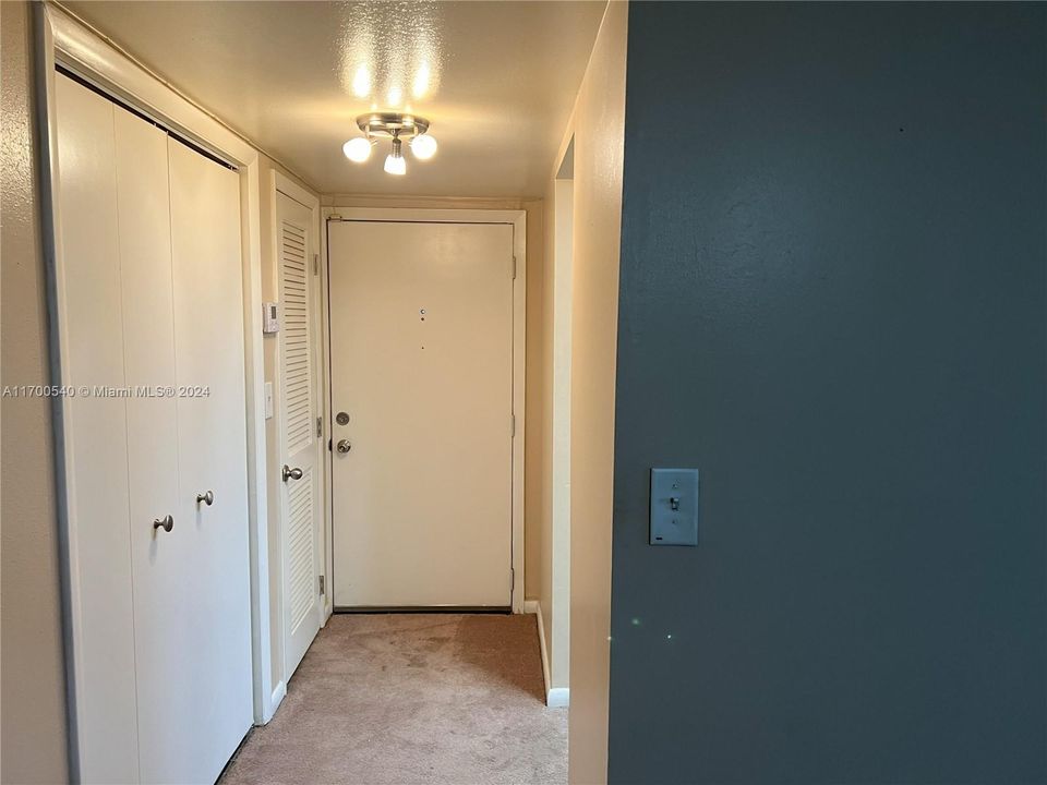 Front Hallway, Entry Door, Utility & Storage Closets