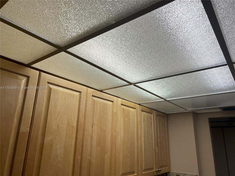 Updated ceiling in kitchen