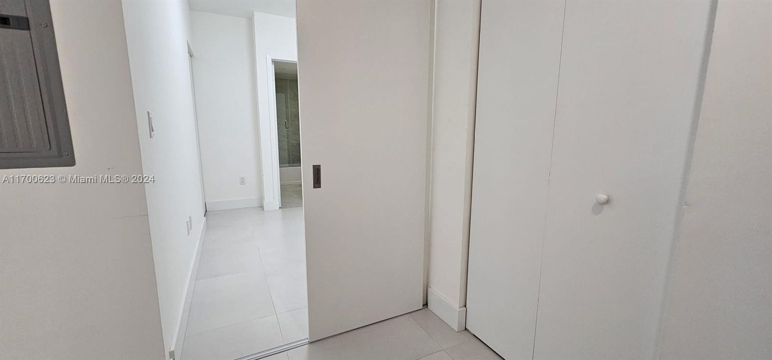 Door of the enclosed Den + AC closet door