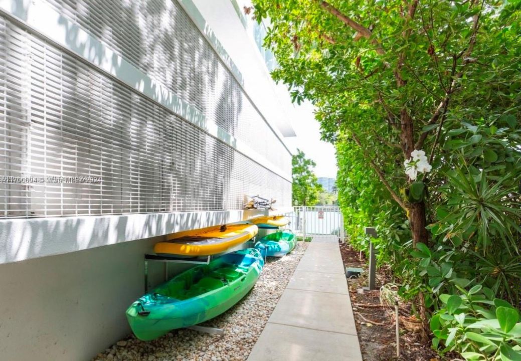 Amenities, kayaks, paddle boards & Canoes