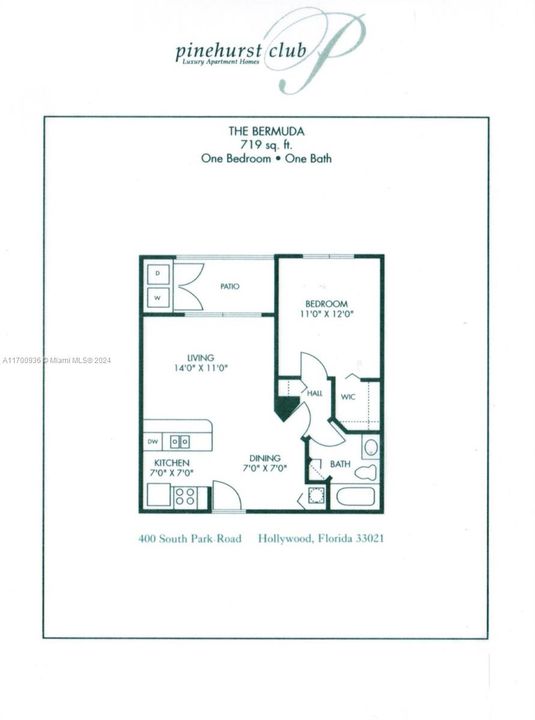 For Rent: $1,799 (1 beds, 1 baths, 719 Square Feet)