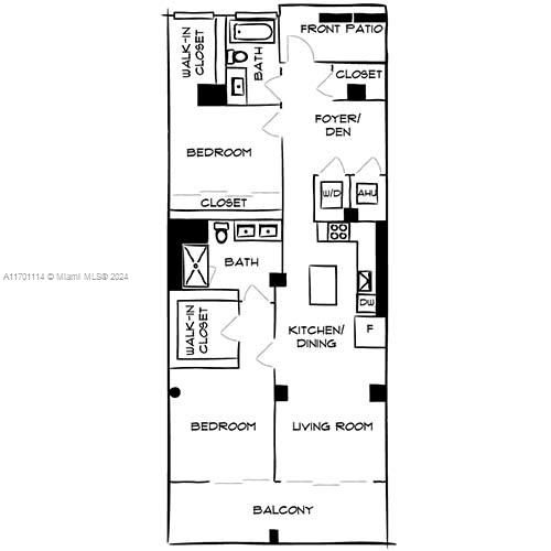 В аренду: $4,964 (2 спален, 2 ванн, 1257 Квадратных фут)