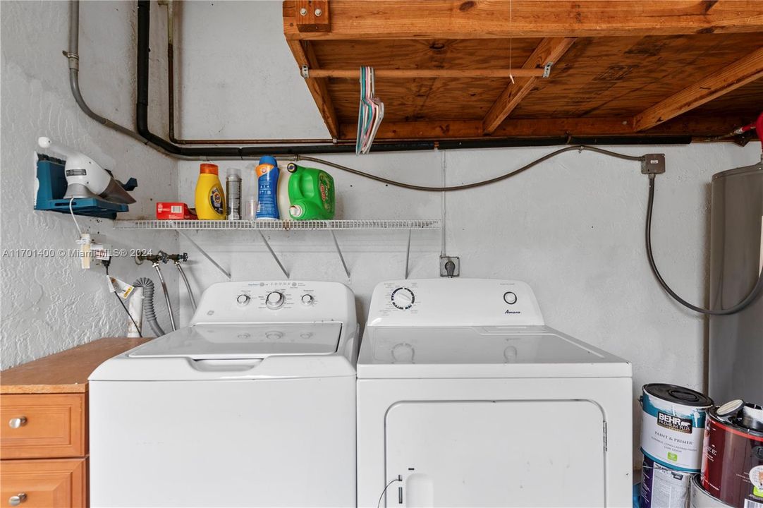 Laundry in garage