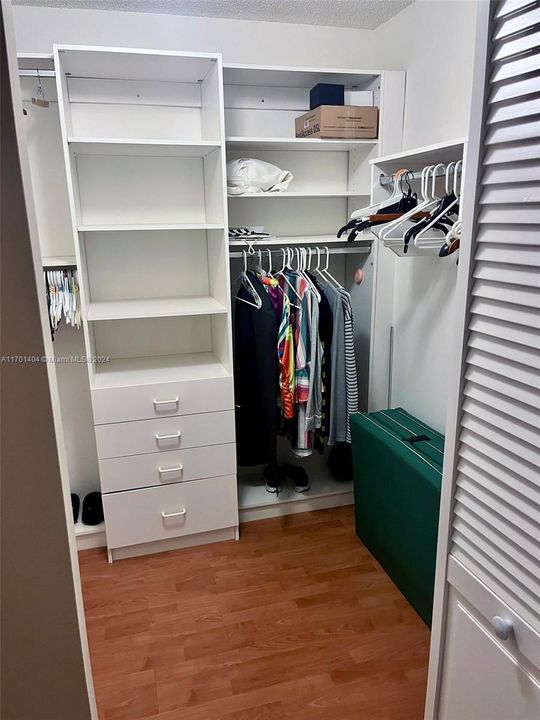 Master bedroom walk-in closet