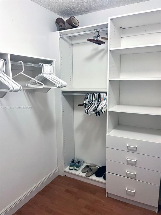 Master bedroom walk-in closet