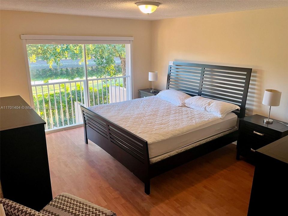 Master bedroom with a view to the lake