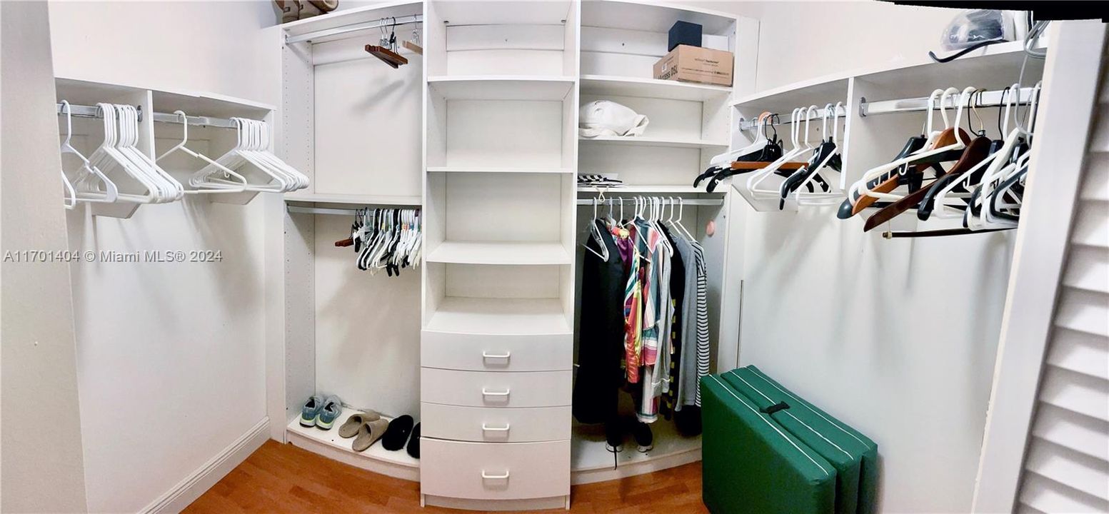 Master bedroom walk-in closet