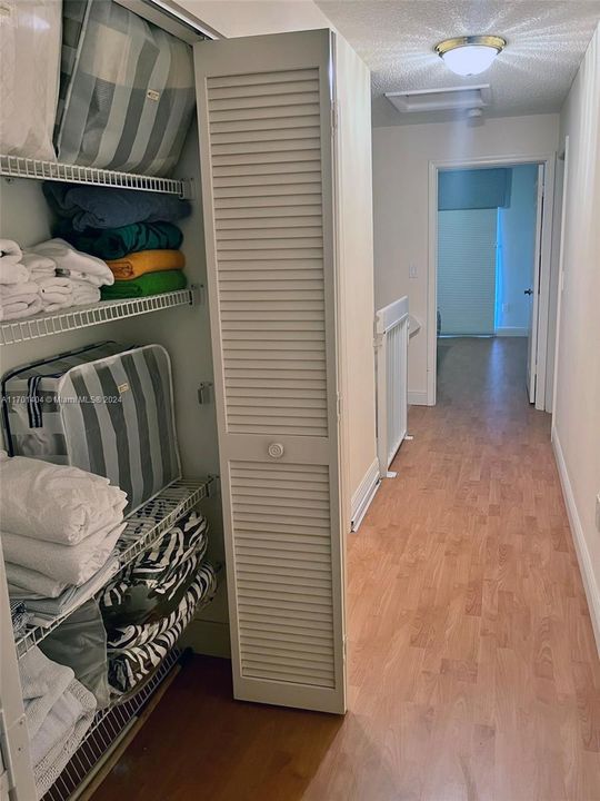 Hallway closet for storage