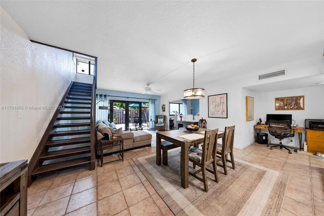 Dining area to stairs