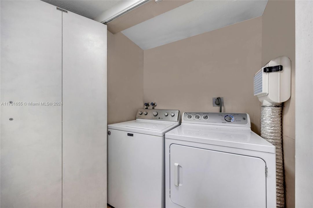 Laundry room closet area