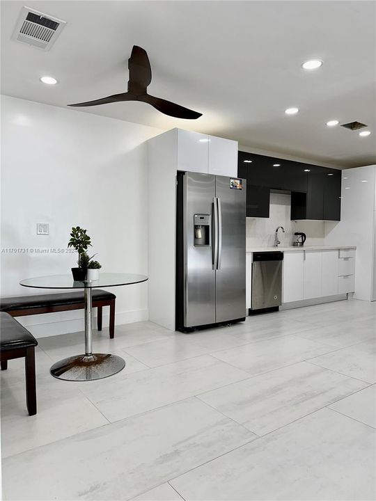 Kitchen and dining area