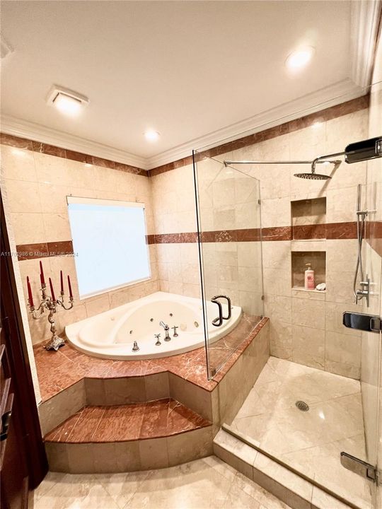 Master Bath with Spa Tub and Shower