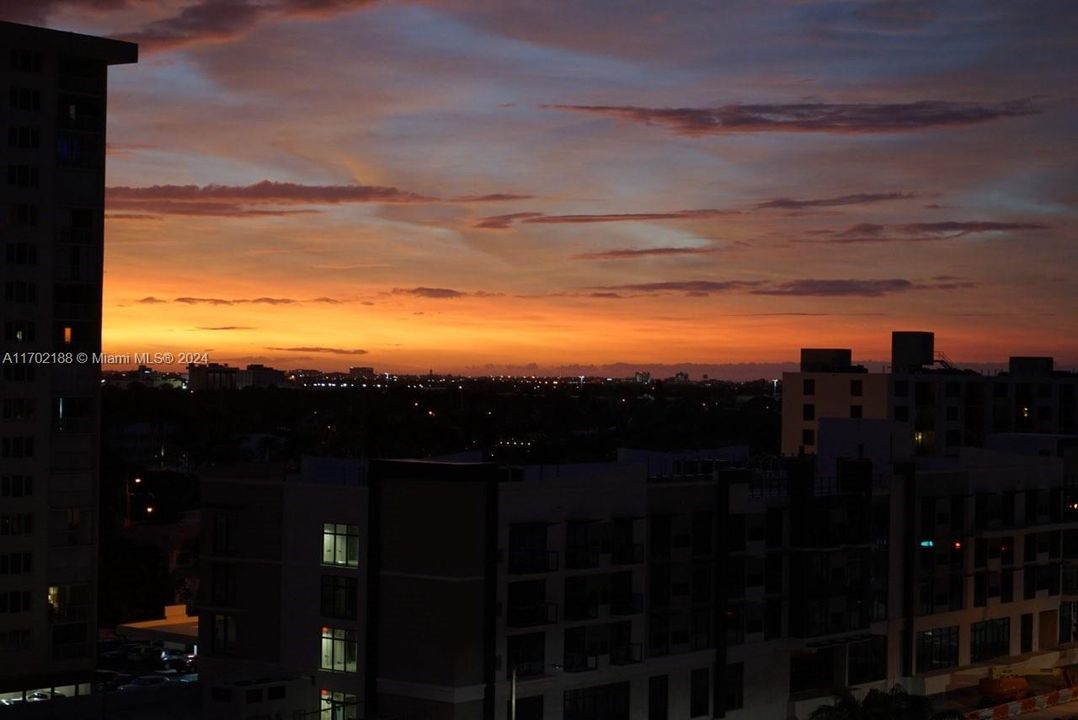 Sunset from northwestern terrace