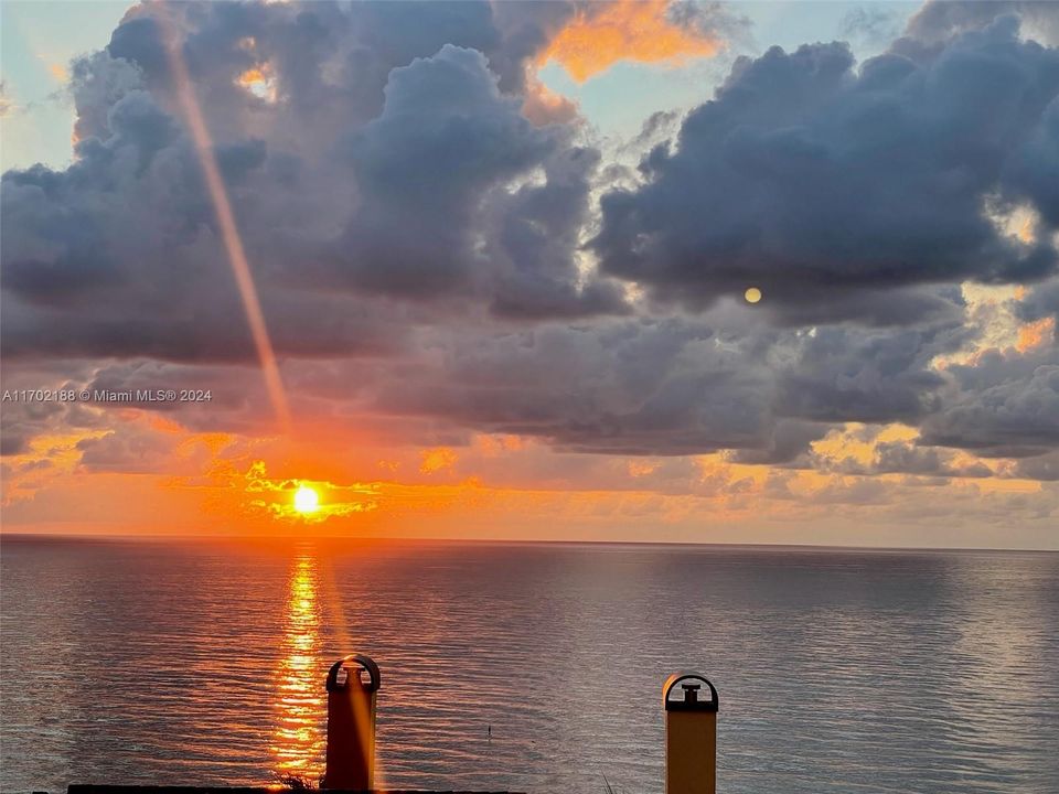 Sunrise from the southeastern terrace