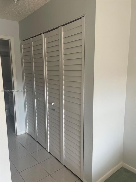 Double Closets with Closed Door.