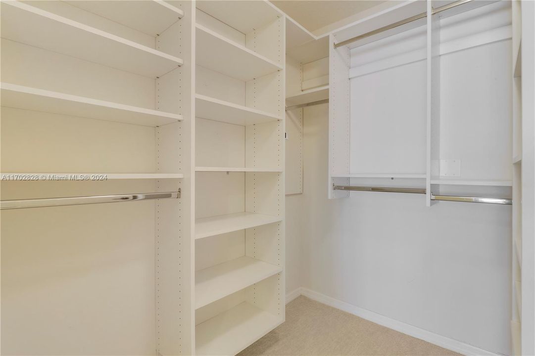 Primary walk in closet