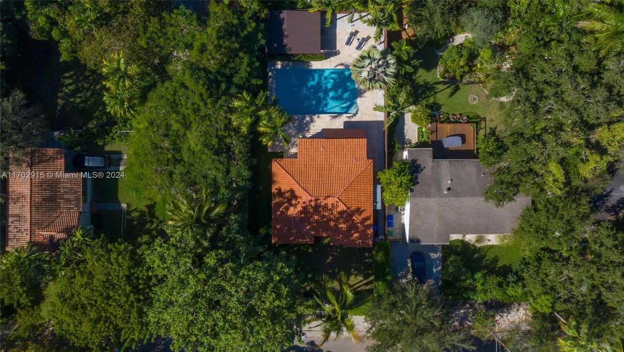 Aerial View - Fenced-in 7,800 sqft Corner Lot - Single Family 3 Bed / 2 Bath, Impact Windows, Salt Water Pool, 2-4 Car Gated/Covered Car Port