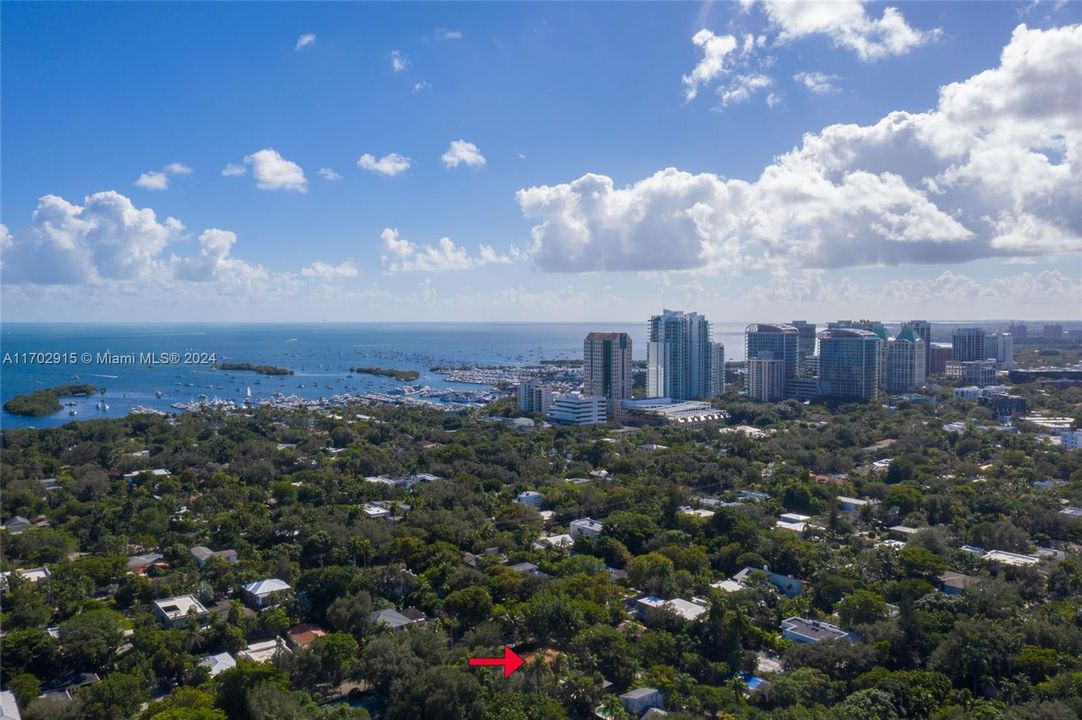 View towards the east - Coconut Grove - Walking distance to downtown Coconut Grove walking distance, Coconut Grove Yacht Club, Kennedy Park