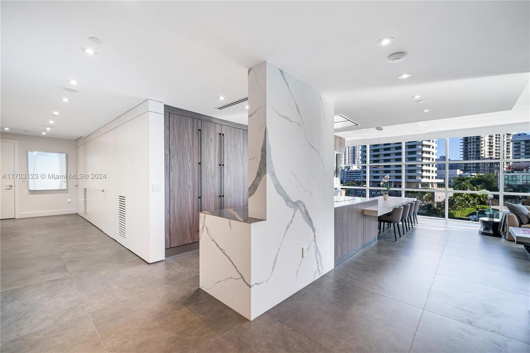 Entryway and Kitchen