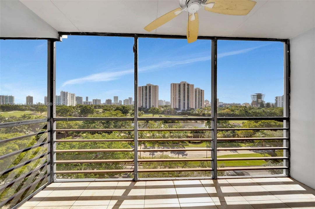 Golf Course view through your hurricane impact Balcony doors.