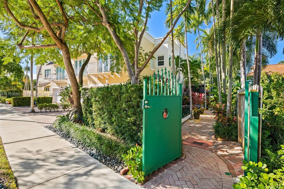 Gate entrance to garden