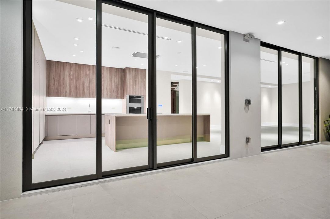 View into Kitchen from Covered Terrace