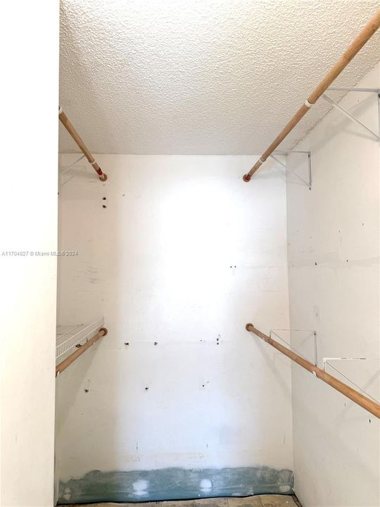 Walk in closet in master