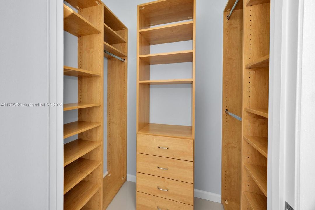 Master walk-in closet for him