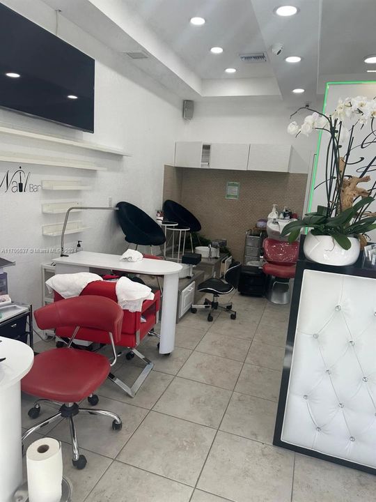 Manicure and Pedicure stations