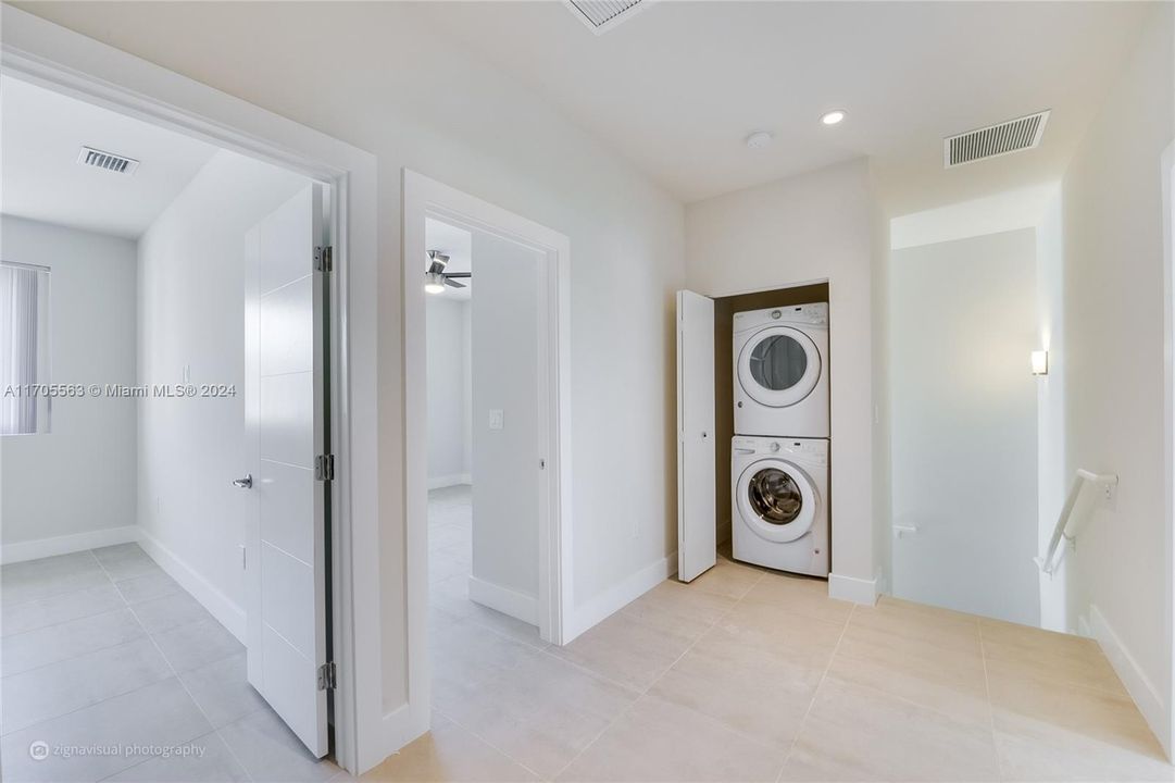 Washer and Dryer upstairs