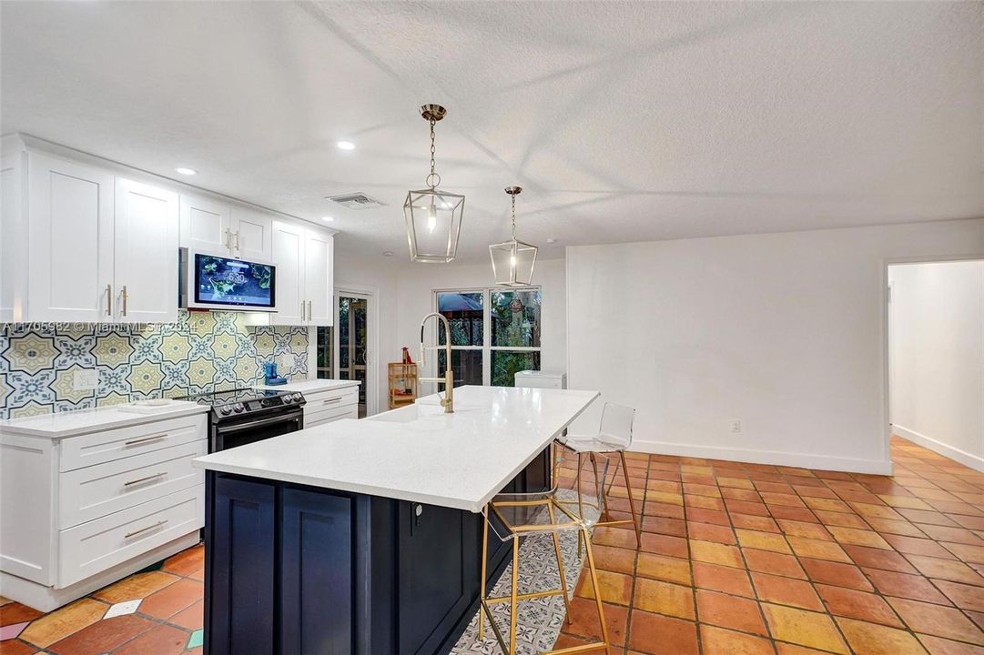 Custom Features such as a Tablet Above the Stove!