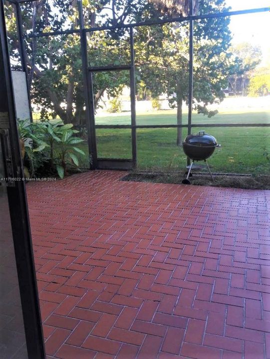 TILED PATIO OVERLOOKING GOLF COURSE