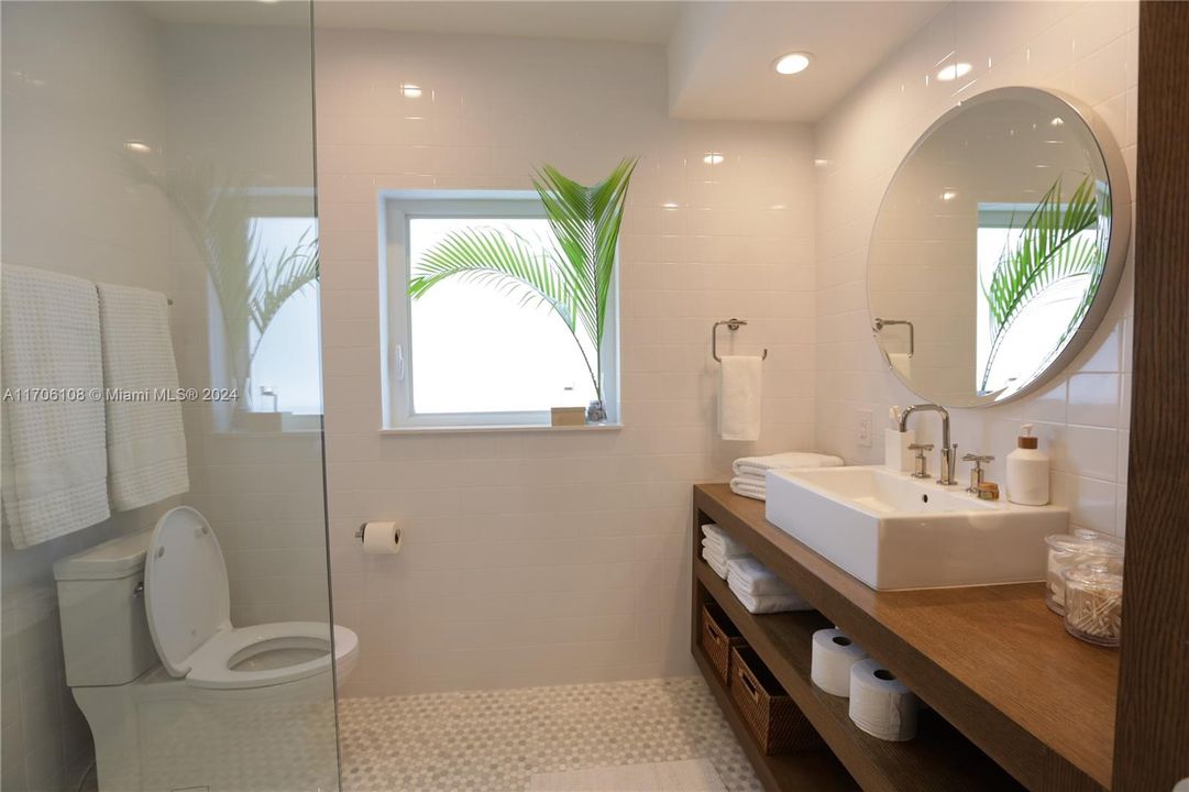 Eco friendly master bath.