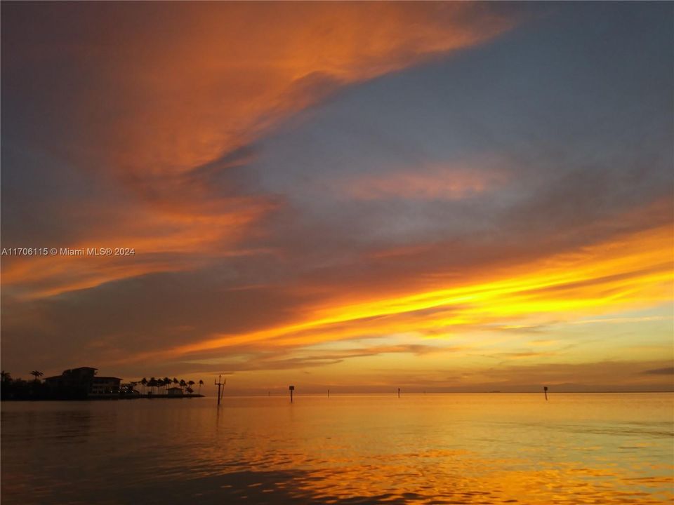 Gorgeous sunsets on Biscayne  Bay