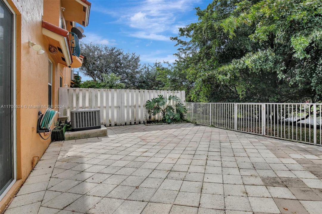 Fenced patio