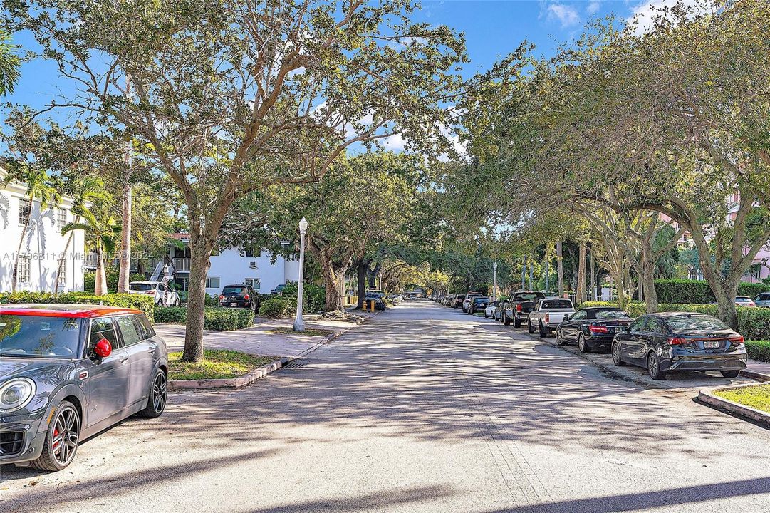 This charming unit sits on the tree-lined Edgewater Drive in Coral Gables.