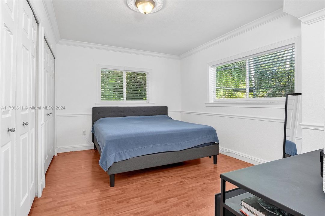 Spacious bedroom with  plenty of natural light.