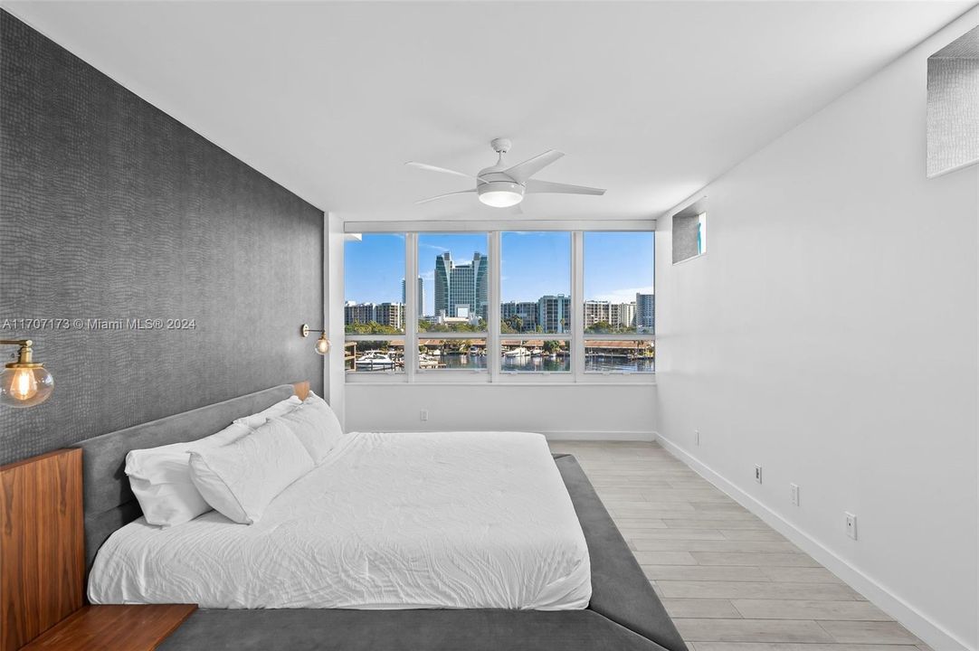 Primary bedroom with gorgeous bay & intracoastal views