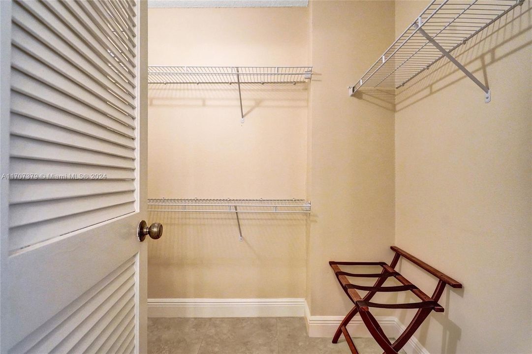 Ample storage in walk in closets