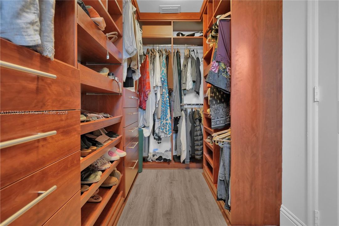 Master walk in closet